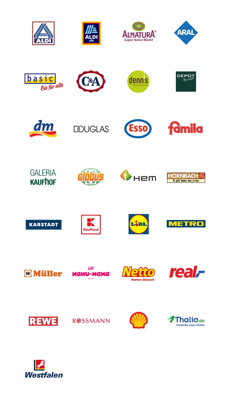 Akzeptanzstellen Logos