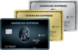 Stack of American Express Cards.